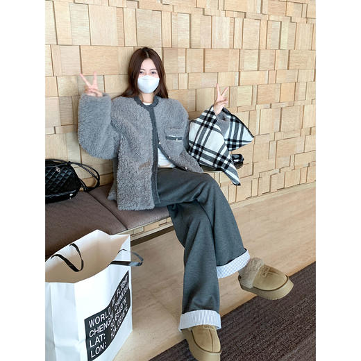 【169元任选2件】现货！灰色脚口拼接灰色西装裤 商品图3