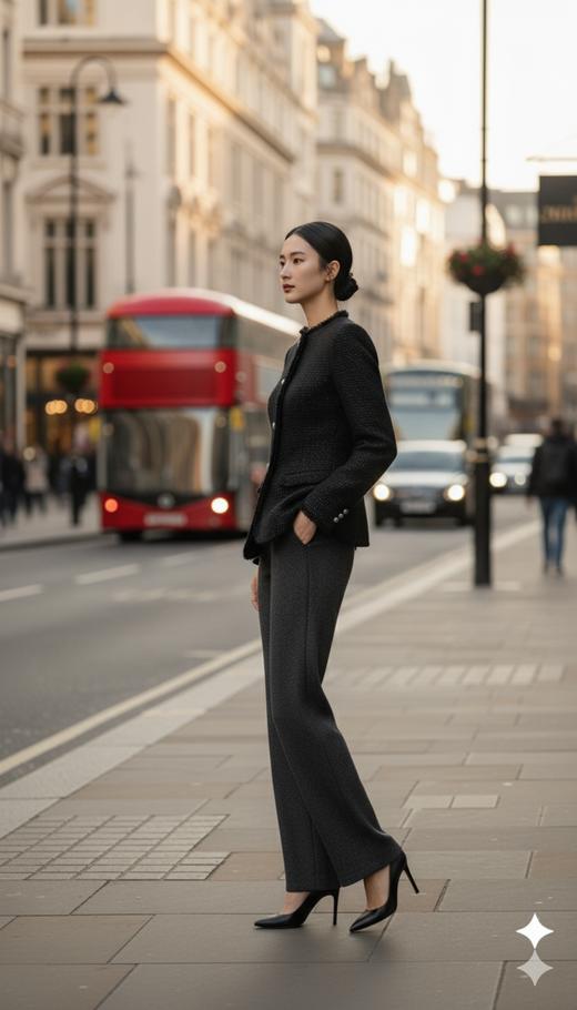 翘肩收腰一粒扣虚边木耳边外套 商品图3