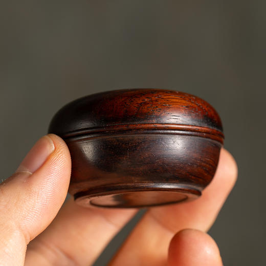 清	黄花梨素工圆香盒 商品图3