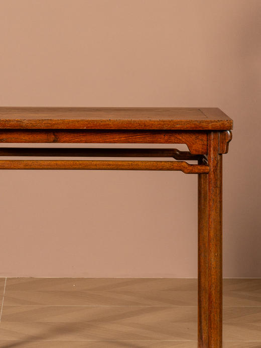 清	黄花梨罗锅枨一腿三牙半桌 商品图2