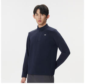 可隆加绒长袖T恤吸湿排汗抗菌男士半拉链卫衣