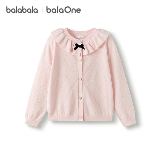 巴拉巴拉balaOne童装儿童毛衣女童2025秋季新款毛衫中大童荷叶边 商品图4