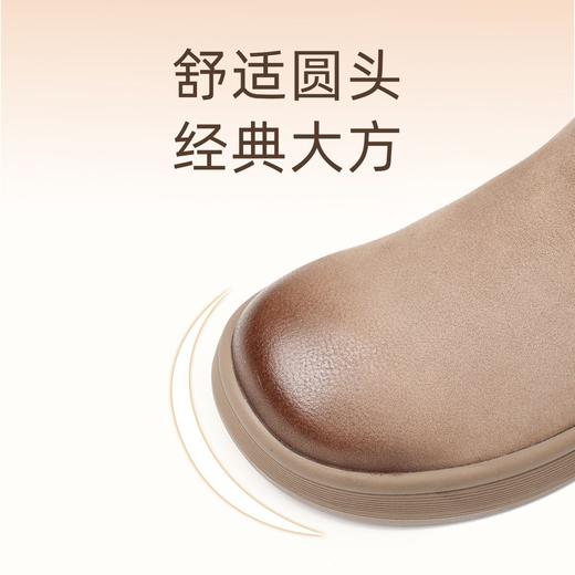 信诺真皮妈妈鞋女厚底百搭雪地靴2025冬季新款加绒保暖棉鞋短靴子5M312-8H 商品图1