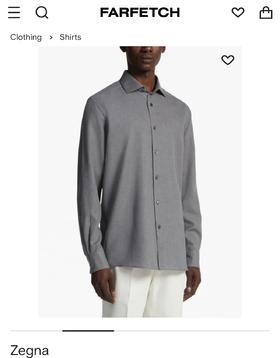 杰尼 厚双纱平纹面料面料针织衬衫 CS233