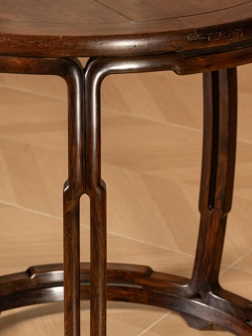 清	红木五足鼓墩形圆台 商品图2