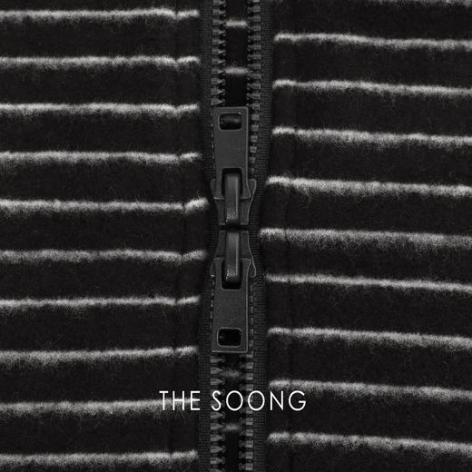 THESOONG"锁温六合一"超细绵羊毛蚕丝自热条纹连帽外套HWWT8074 商品图2