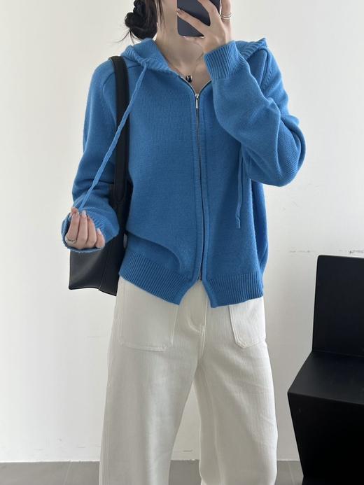 【百图lulu定制】【克莱因蓝连帽衫】【预售10天发】显白 天花板 羊毛混纺连帽衫 商品图3