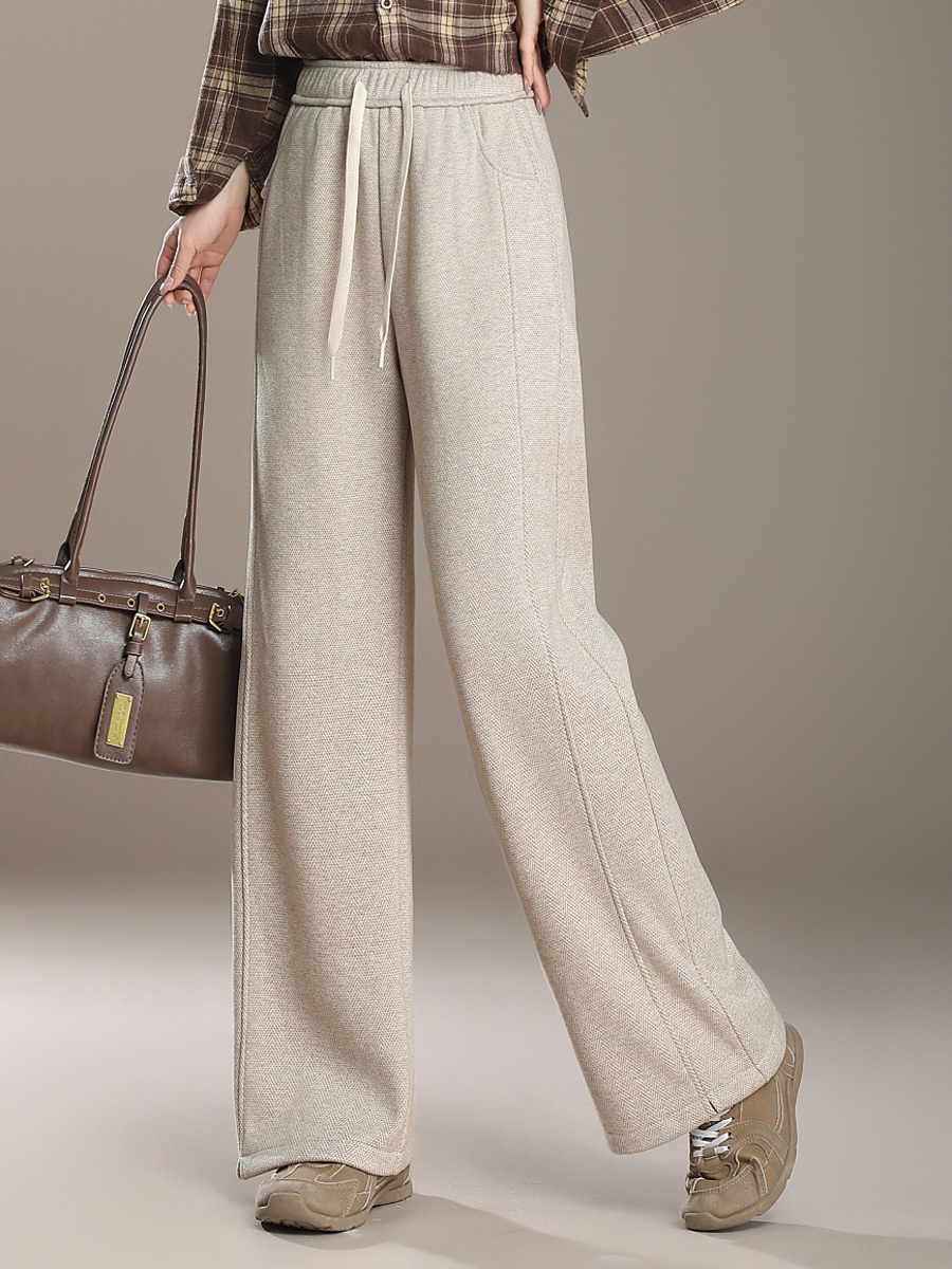 【百图lulu定制】【预售10天发】【鱼骨纹羊毛裤】羊毛 醋酸混纺  有质感 休闲裤