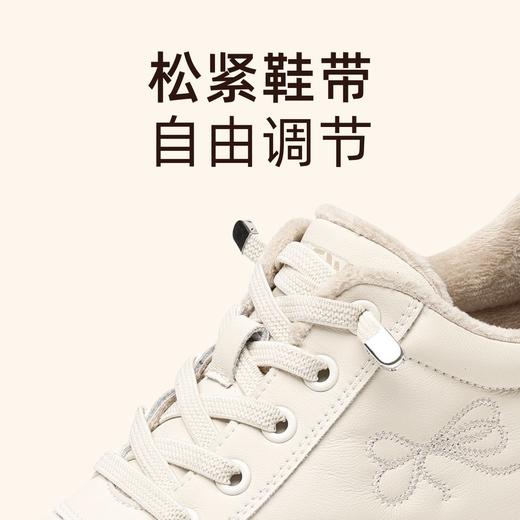 信诺妈妈鞋软底高帮女鞋加绒保暖棉鞋2025冬季新款皮鞋时尚小白鞋5M601-8TD 商品图4