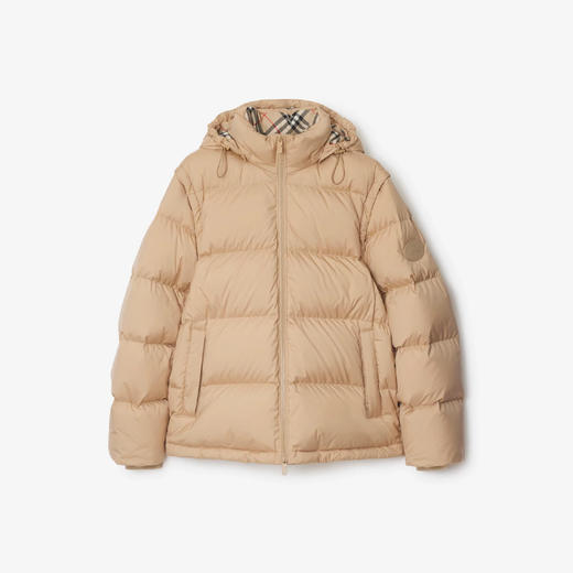 BURBERRY 巴宝莉 男士马术骑士徽标贴片可拆式衣袖羽绒服 卡其色 8110363 B8626 商品图0