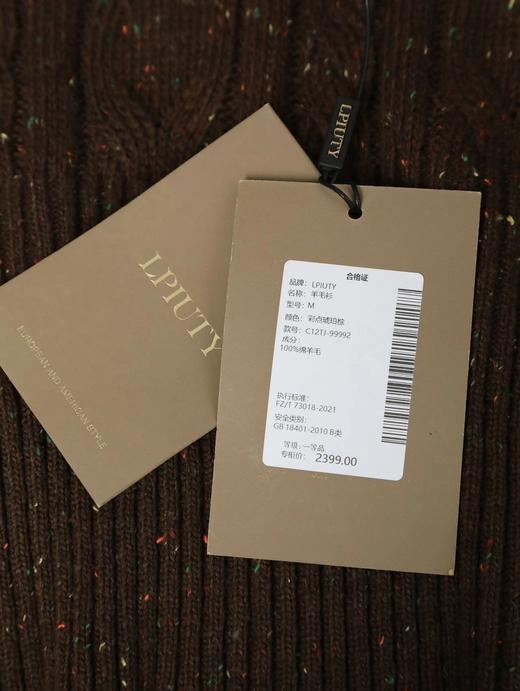 羊毛彩点复古翻领毛衣 C12TJ-99992 商品图13