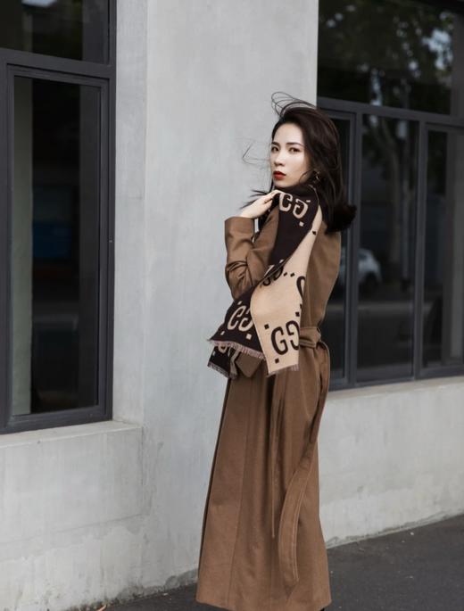 古驰 双面双色提花真丝羊毛围巾（DSX） 商品图1