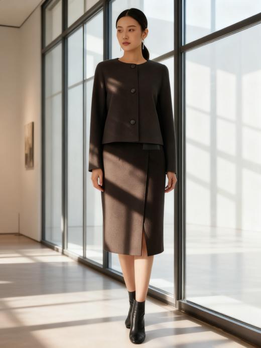 插肩袖简约圆领短款外套 商品图3