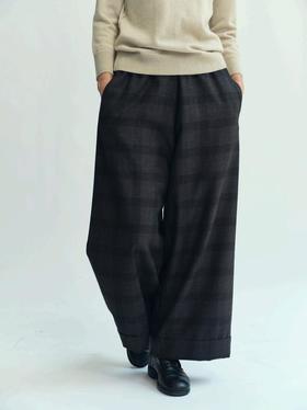 Jai  阿伯丁格纹英国羊毛瘦版池塘裤