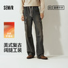 森马牛仔裤男宽松阔腿工装裤美式复古做旧大口袋2025冬季新款长裤 商品缩略图0