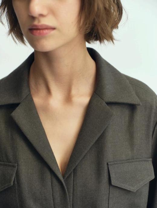 JAI 25AW 浅军绿羊毛羊绒狩猎夹克 商品图3