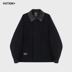【新品上新】HX 春秋季假两件翻领茄克衫外套C105530042101