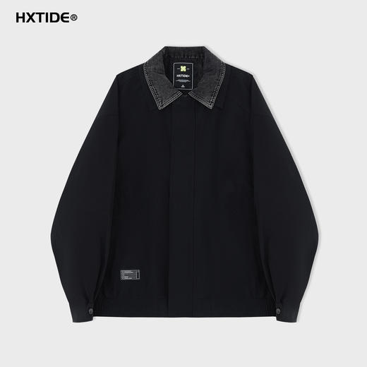 【新品上新】HX 春秋季假两件翻领茄克衫外套C105530042101 商品图0