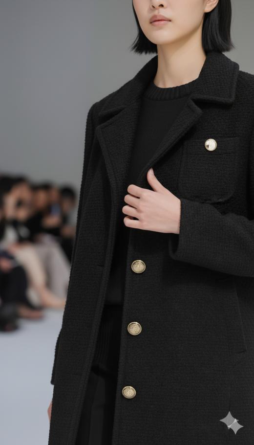 三口袋双明线长款大衣 商品图2