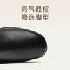 信诺真皮妈妈短靴粗跟靴子女2025冬季新款中老年加绒保暖棉鞋皮鞋5M519-13D 商品缩略图3
