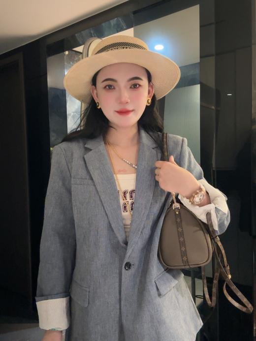 高端潮牌老钱风撞色条纹水洗设计高品质西装 （蕾姐14码） 商品图4