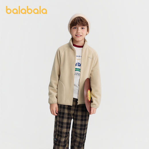 【商场同款】巴拉巴拉儿童外套男女童新款童装2025冬摇粒绒防静电 商品图0