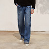 森柔牛仔|森马牛仔裤男宽松阔腿裤2025冬新款美式伞兵裤复古做旧 商品缩略图2