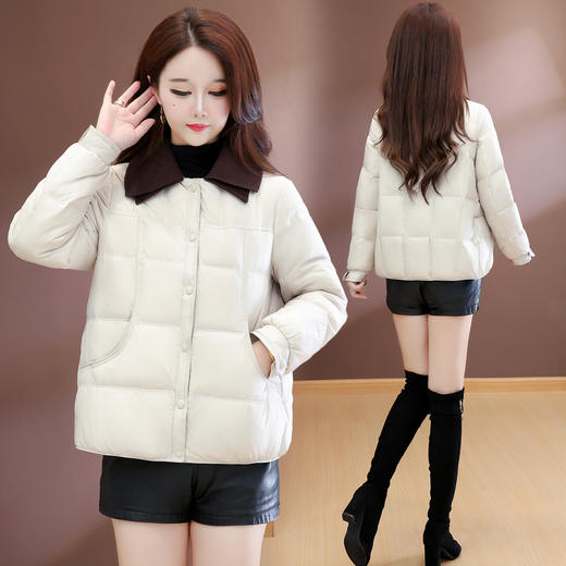 QYM 39D25903-Y羽绒服宽松休闲羽绒服轻薄短款外套 商品图3