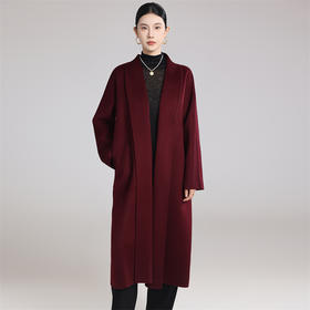 【清河羊毛羊绒专场】鹿展805女士羊绒大衣30%山羊绒 70%羊毛