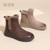 信诺真皮妈妈鞋女厚底百搭雪地靴2025冬季新款加绒保暖棉鞋短靴子5M312-8H 商品缩略图3