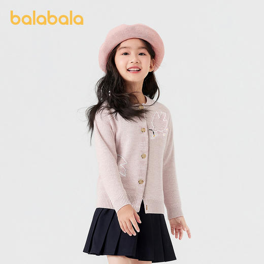 【商场同款】巴拉巴拉童装儿童针织开衫女童2025新款春秋绣花毛衫 商品图2