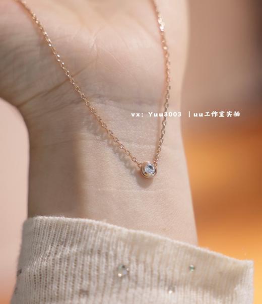 【闪闪20分亮莫桑钻】卡地y同款项链，电镀18k保色持久 商品图0