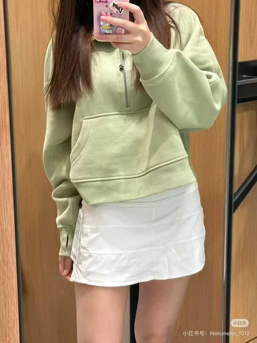 Lululemon 露露半拉链爆款卫衣 青苹果色特价最后一件 XS/S  120斤内可以穿 商品图3