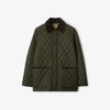 BURBERRY 巴宝莉 女士马术骑士标签绗缝尼龙谷仓夹克棉服 绿色 8113591 C2491 商品缩略图0