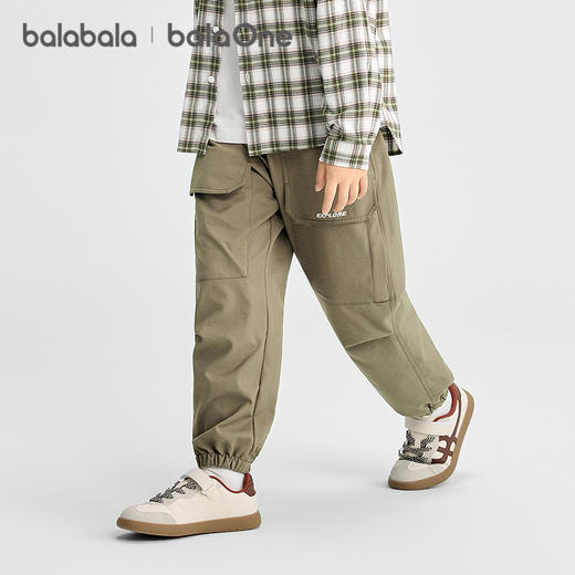 巴拉巴拉balaOne童装儿童工装裤男童2025秋装新款长裤束口裤时尚 商品图2