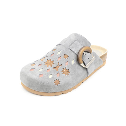 BF楼真美诗2025秋趣味图案一脚蹬包头半拖鞋软底勃肯鞋YZB23CH5吊牌价1398折后价598 商品图1