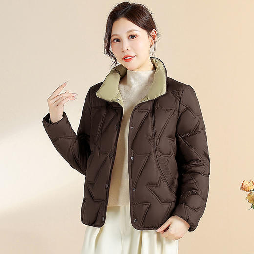 QYM YB25B83-Y时尚气质棉服休闲保暖加厚外套 商品图0