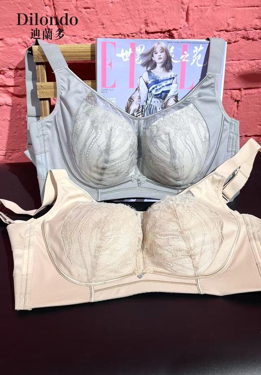 迪兰多大胸定型薄杯文胸大胸显小承托侧收包裹舒适透气2118466 商品图10