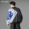 PINLI品立2025秋季新款国潮印花拼接卫衣潮牌宽松休闲套头男上衣B253109054 商品缩略图2