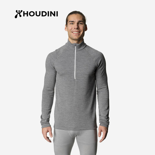 HOUDINI胡丁尼 Desoli 迪索丽 II代 男美利奴羊毛保暖半拉链打底衫长袖 840075 商品图2