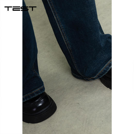 冬上新高腰宽松显高复古百搭直筒拖地牛仔裤3254046 商品图3