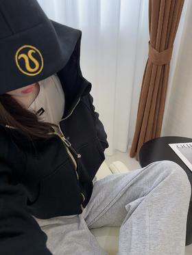【非质量问题不退货】Lulu露露 你们要的金标金拉链来了！ Scuba连帽卫衣外套～ 今天吃土都要冲啊[（ZY*EJ）