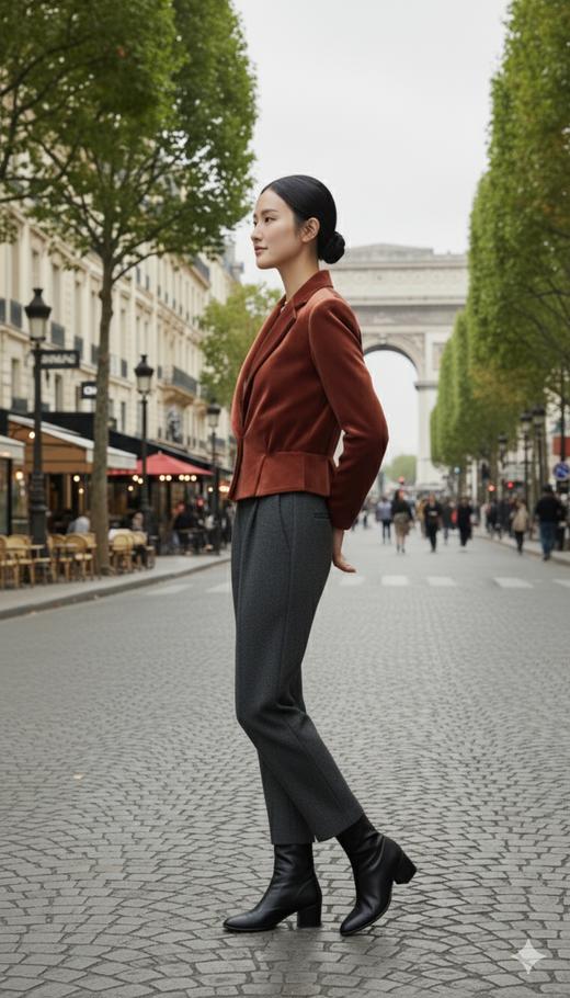 时尚西服领短款收腰外套 商品图2