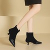 【预售5天】气质百搭中跟瘦瘦靴女秋冬新款尖头后拉链弹力靴法式小短靴YS&0670 商品缩略图3