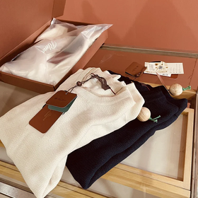 官方售价过万！L*p25秋冬季男士高级感假两件毛衣宽松叠穿长袖圆领针织衫