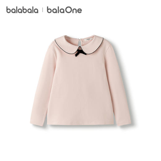 巴拉巴拉balaOne女童长袖t恤儿童2025新款秋甜美娃娃领内搭上衣萌 商品图4