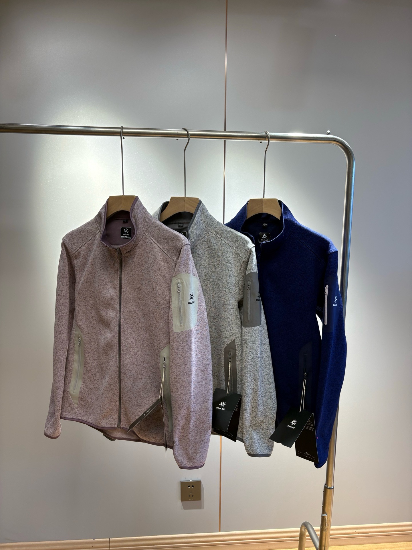 情侣款KAILAS凯乐石冷杉立领抓绒外套