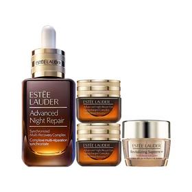 【保税直发A义乌】雅诗兰黛挚爱四件套 小棕瓶精华50ml+小棕瓶眼霜15ml*2+智妍面霜15ml（清爽/滋润）