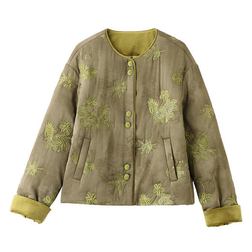 HR SNX3202新中式国风外套复古风休闲棉衣 商品图4