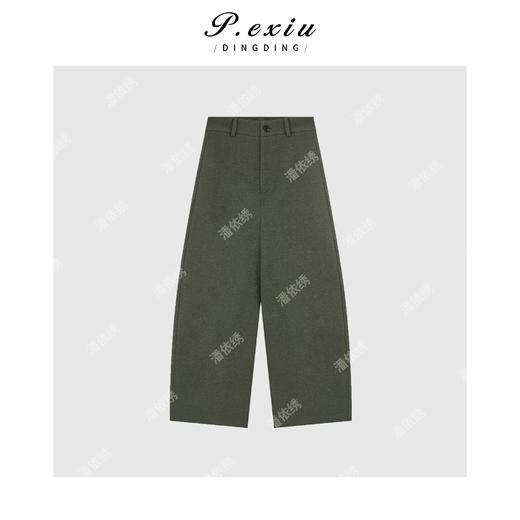 立体剪裁毛呢简约百搭香蕉裤休闲裤 M9141 商品图1